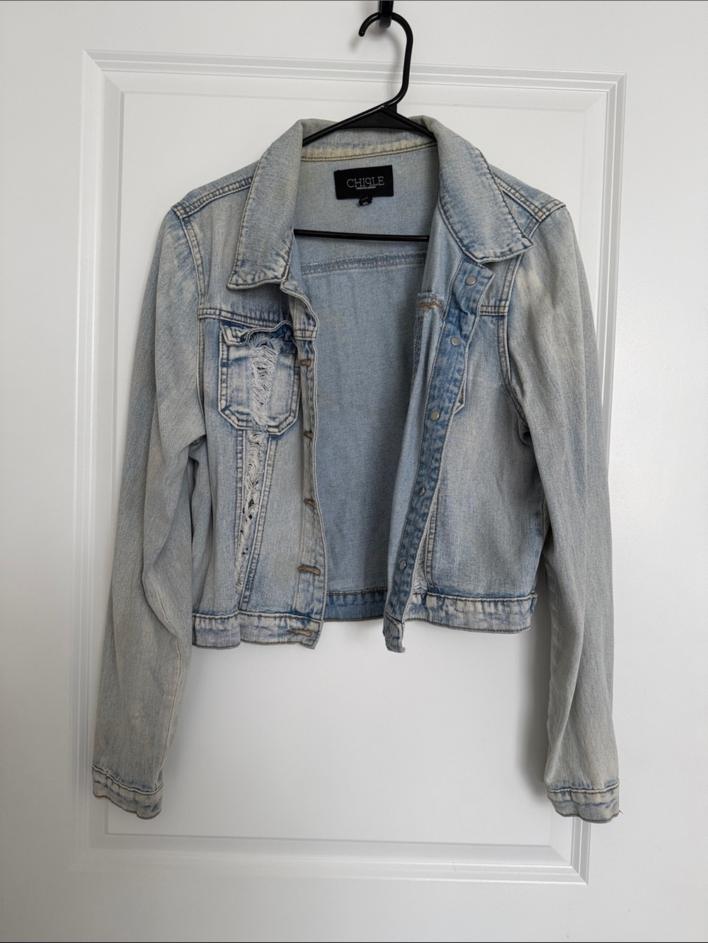 chic Light Blue Kids' Denim Jacket